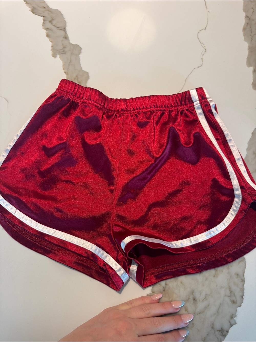 Women’s Athletic Satin Shorts - Red